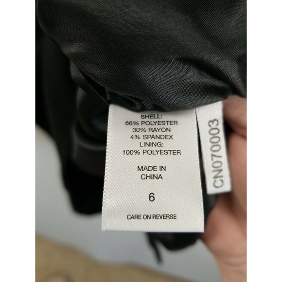 NEW YORK & COMPANY WOMENS DRESS BLACK 6 CAP SLEEVE SQUARE NECK LINED FITTED - Picture 4 of 13